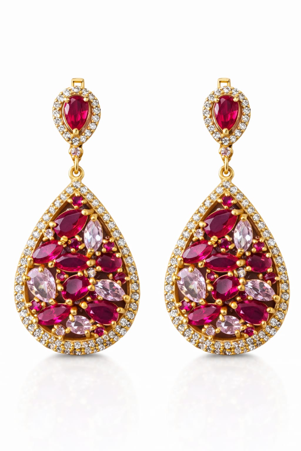 FLOAA ruby royale drop earrings