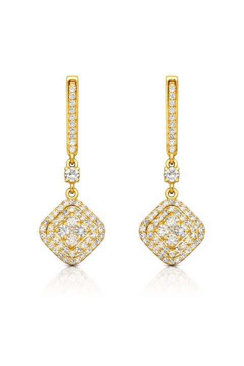 Sparkling statement drop earrings